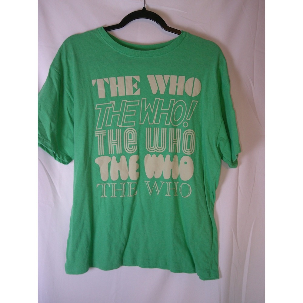 The Who Band Graphic Tee‎ Mens Small Green Short Sleeve Rock Music T-Shirt